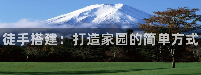 先锋娱乐资讯：徒手搭建：打造家园的简单方式