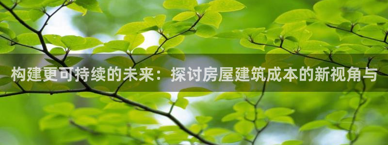先锋娱乐公司：构建更可持续的未来：探讨房屋建筑成本的新视角与