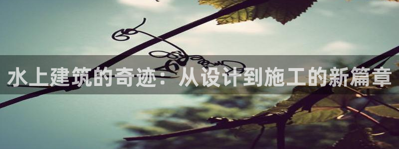 先锋娱乐大厅首页：水上建筑的奇迹：从设计到施工的新篇章