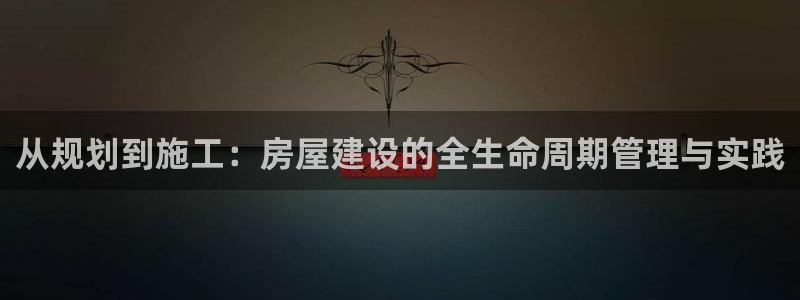 先锋娱乐集团公司：从规划到施工：房屋建设的全生命周期管理与实践