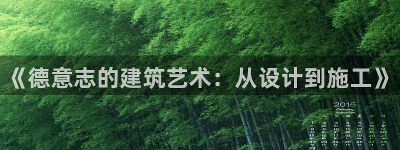 先锋娱乐汇：《德意志的建筑艺术：从设计到施工》