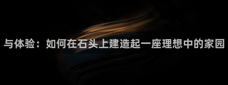 先锋娱乐理财logo：与体验：如何在石头上建造起一座理想中的家园